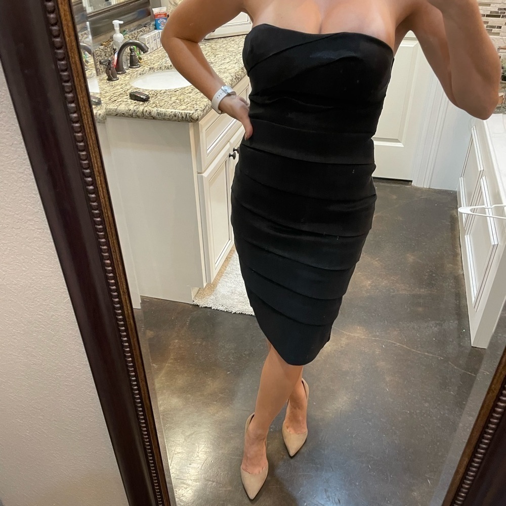 Black Strapless Cocktail Dress 🖤